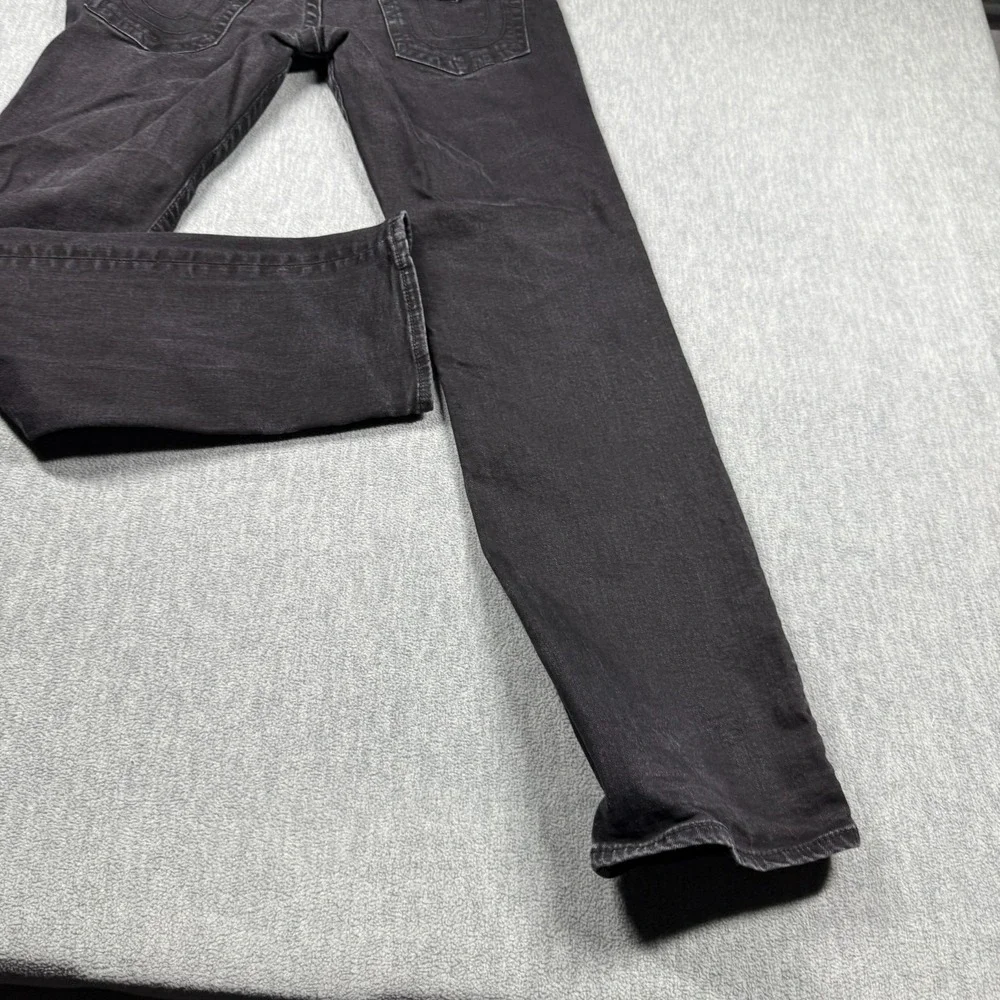 True Religion Jeans Mens 30x32 Black Ricky‎ Relaxed Straight Leg Denim Buddha